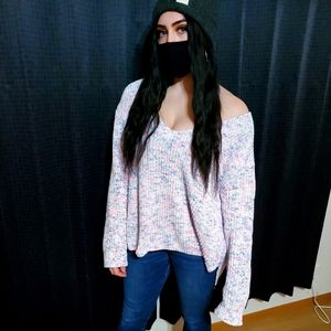 Express Cotton Candy Over Sized Sweater